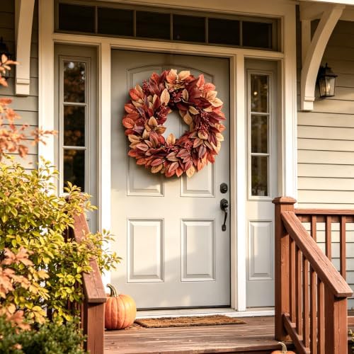 DN DECONATION Fall Wreath for Home Front Door Decor, Decorations for Wall
