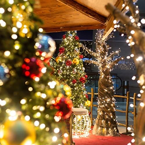 Quntis 164ft 2000 LED Cluster Christmas Lights - Dark Green Wire Cluster Christmas Tree Lights - 8 Modes Outdoor Waterproof Strands Christmas String Lights for Holiday Wedding Party Decor, Warm White