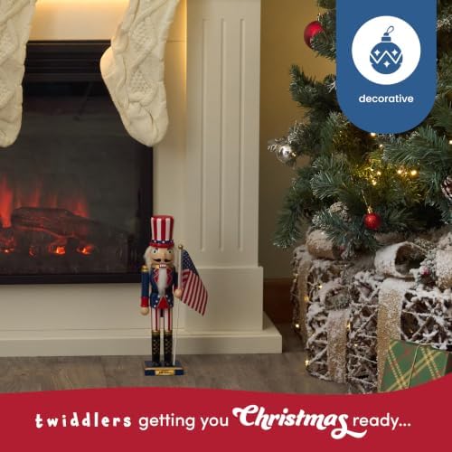 THE TWIDDLERS 250th Anniversary USA Wooden Nutcracker 12 Inch - American Flag Decorative Christmas Nutcracker Figures Uncle Sam - Christmas Ornament Holiday Decor