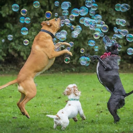 bubbletastic bacon bubble machine for dogs - with on a desk or shelf