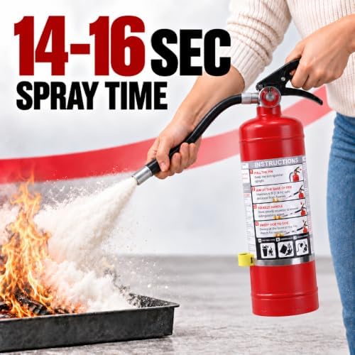 5 lb ABC Dry Chemical Fire Extinguishers 1-Pack for Home & Car