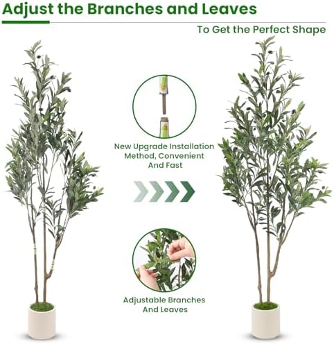 Alupssuc 5ft Artificial Olive Tree with Green Moss