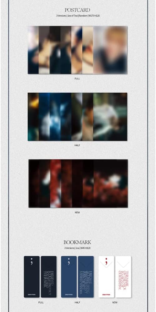 ENHYPEN [4th Mini Album DARK BLOOD](HALF Ver.) + 3 Extra Photocards Set