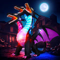 Thuodo 8 FT Tall Halloween Inflatables Dragon Outdoor Decorations Blow Up Yard Three-Headed Dragon with Built-in LEDs for Lawn Garden Holiday Indoor Party Decor