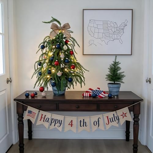HipTree 2ft Pre-Lit Real Touch Norfolk Mini Christmas Tree for Table Decor