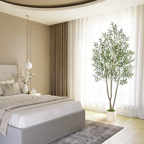 Timoo Faux Olive Tree 7FT Tall Olive Trees Artificial Indoor with Planter