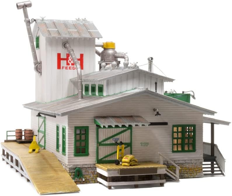 Woodland Scenics Landmark Structures Built & Ready H&H Feed Mill, HO ...