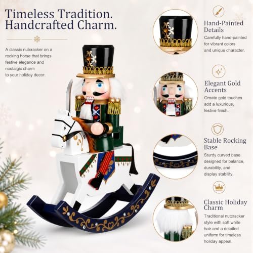 SiliFine Christmas Nutcracker Wooden Nutcracker Figures, Soldier Style