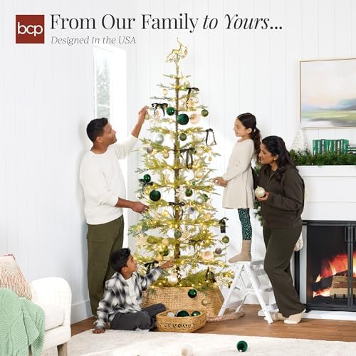 Best Choice Products Pre-Lit Sparse Christmas Tree 9ft Artificial Pine Holiday Décor Aspen Noble Fir w/ 2-in-1 White & Multicolor LED Lights