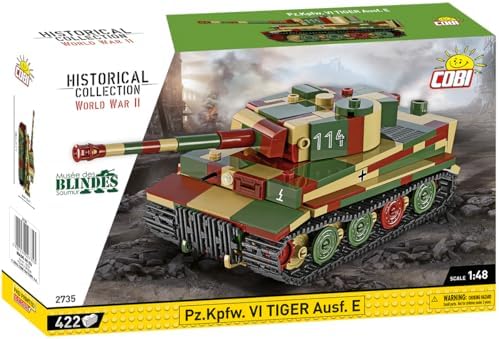 COBI Musee des Blindes Collection Pz.Kpfw. VI Tiger Ausf. E 2-in-1 Building Set, 442 Pieces