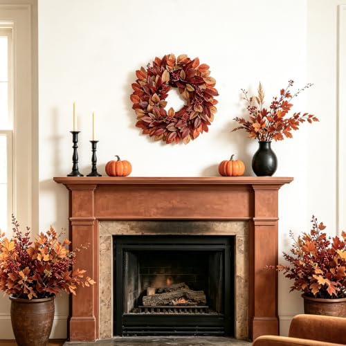 DN DECONATION Fall Wreath for Home Front Door Decor, Decorations for Wall
