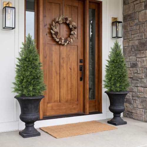 AOKIIE 3FT Artificial Cedar Tree for Outdoors, UV Resistant Fake Pine Trees