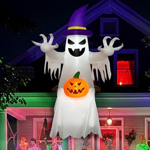 OurWarm 8FT Ghost Inflatable Halloween Decorations, Halloween Inflatables