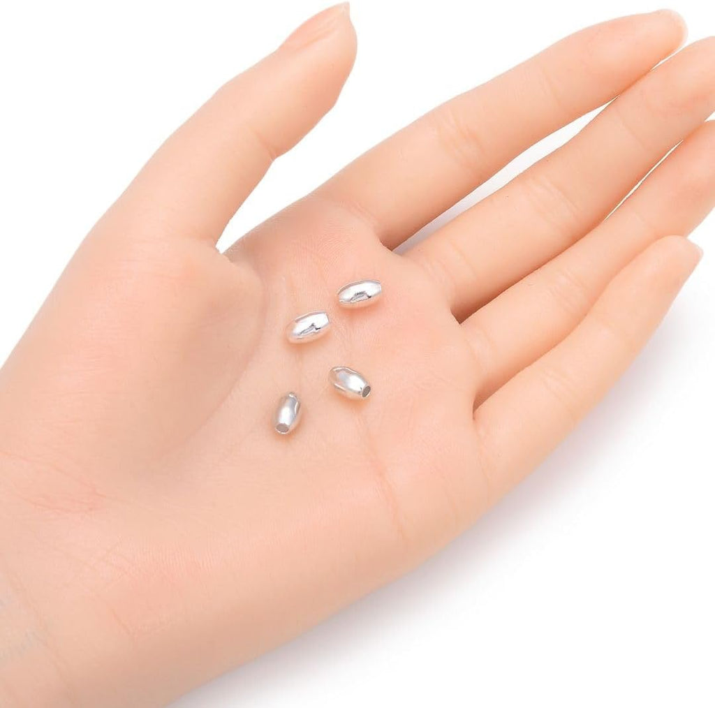 adabele real 925 sterling silver 8mm oval rice shown in use