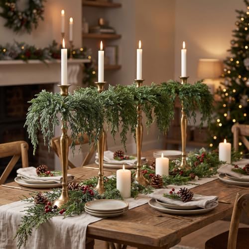 4 Pcs Small Christmas Cedar Wreaths 12 Inch Mini Drop Wreath