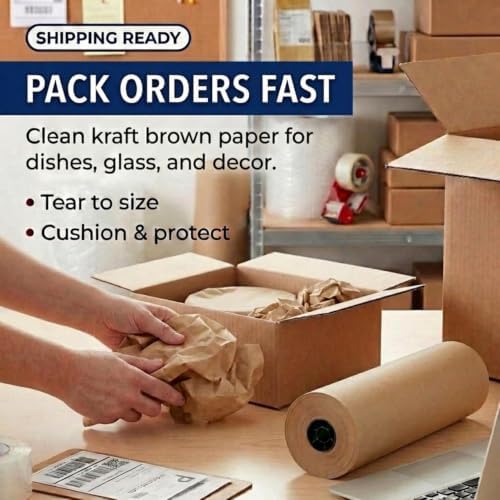 BOX USA Kraft Paper Roll 30 x 14400" (1200'), 30# Recycled for Packing