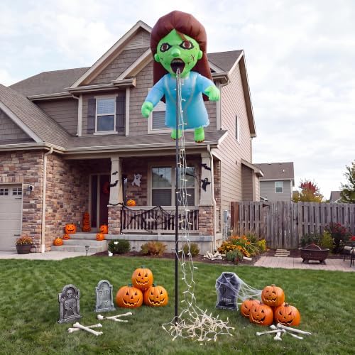 Giant Blue 12.8 FT Halloween Inflatables Floating Ghost Doll Yard Decor