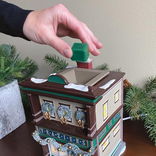 Department 56 Scenterville Village Frazier's Fresh and Festive Wax-Warming Lit Building and Figurine Set, 8.27 Inch, Multicolor