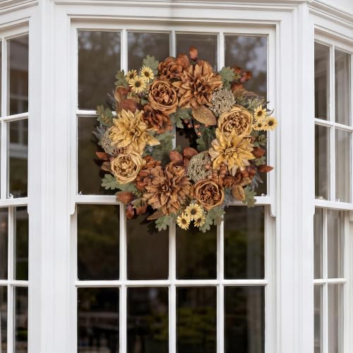 24in Fall Wreaths for Front Door Artificial Autumn Wreath