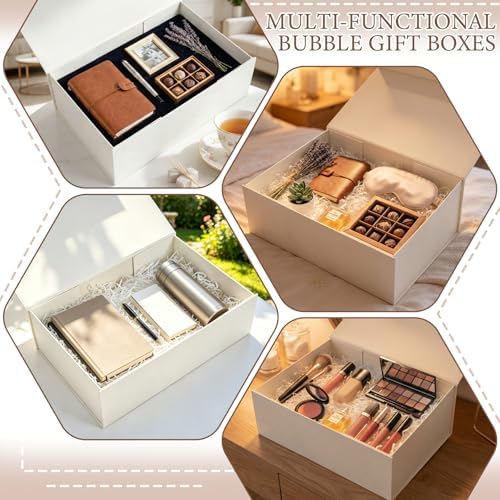 rayofsun cream geometry pattern gift boxes with magnetic, package contents