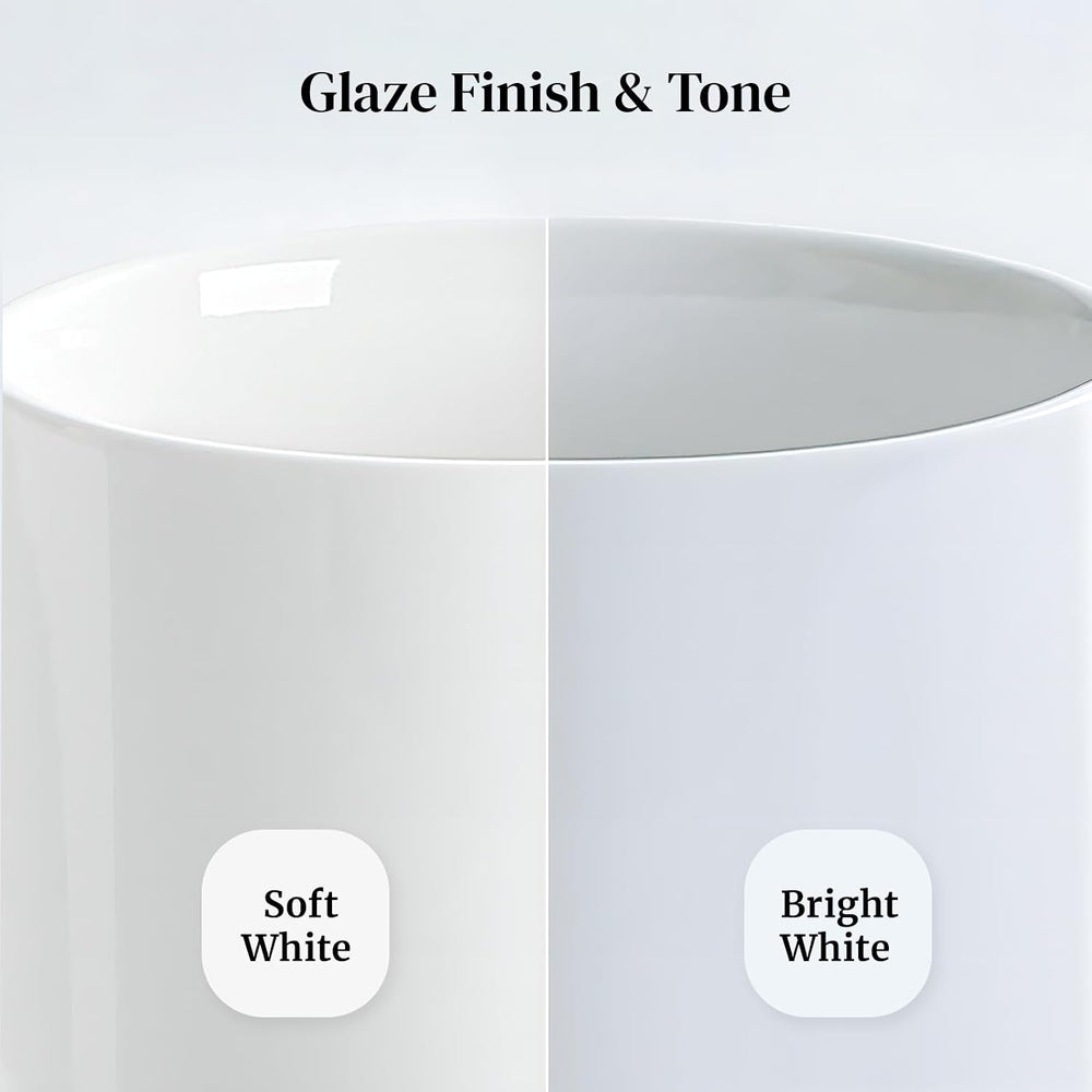 DOWAN 32 OZ Large Soup Bowls Set of 4 - White Ceramic Bowls for Kitchen, Deep...