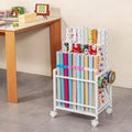 Aquzee Wrapping Paper Storage Organizer, Blueprint Holder, 6 Adjustable Rod