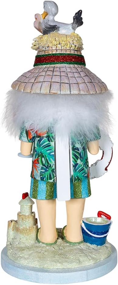kurt adler 15-inch hollywood nutcrackers™ beach nutcracker, close-up detail