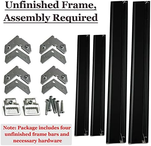 1.5" Deep Metal Floater Frame for 16x20 Canvas Paintings,Black