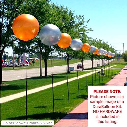 Reusable Helium Free (5-Pack) Replacement Balloons - Weatherproof Plastic Out...