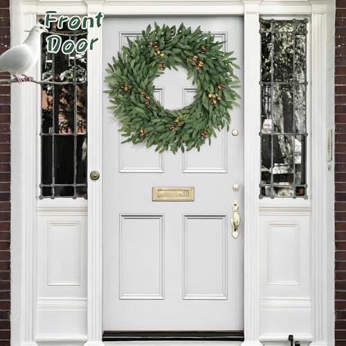 26 Inch Large Eucalyptus Olive Wreaths for Front Door with Olives