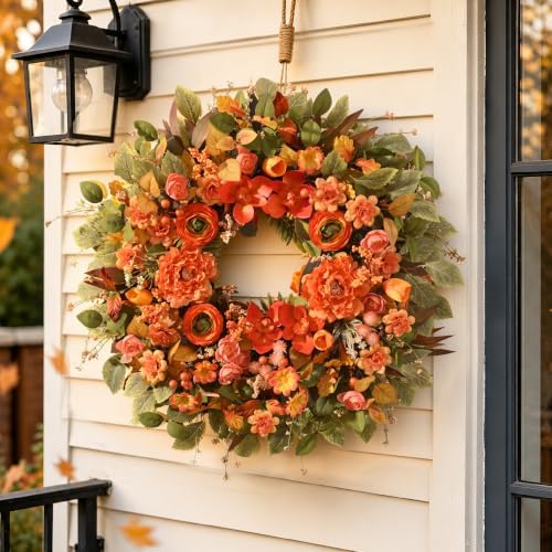 26" Large Front Door Wreath, Fall Wreaths for Front Door, Fall Decor, 1Pc