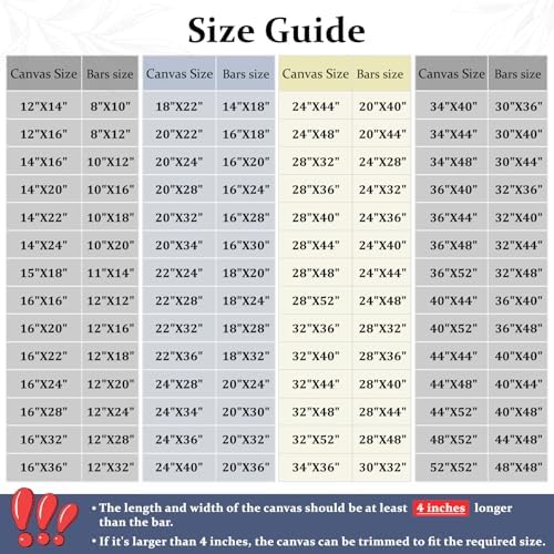 DIY Solid Wood Canvas Frame Kit with Stretch Bar - Customized Wooden Art Frames for Paintings & Canvases - Easy-to-Build Canvas Stretching System - Wall Art & Oil Painting Accessories (18"x28")