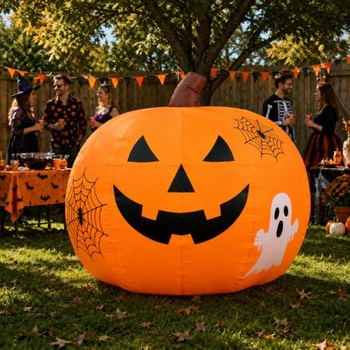 6FT Halloween Inflatable Pumpkin with LED Lights for Outdoor&Indoor Decor