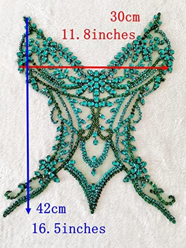 Handmade Rhinestones lace Applique sew on Beads Sequins Trim Patches Accessor...