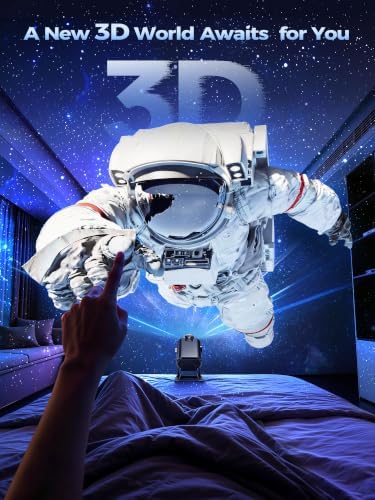 One Fire 3D Galaxy Projector, 65 Scenes HD Star Projector Bluetooth Speaker
