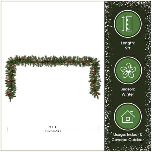 National Tree Company 9ft Pre-Lit Crestwood Spruce Christmas Garland