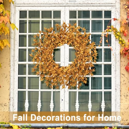 26 Inch Realistic Full Fall Wreaths for Front Door Outside Autumn Wreath