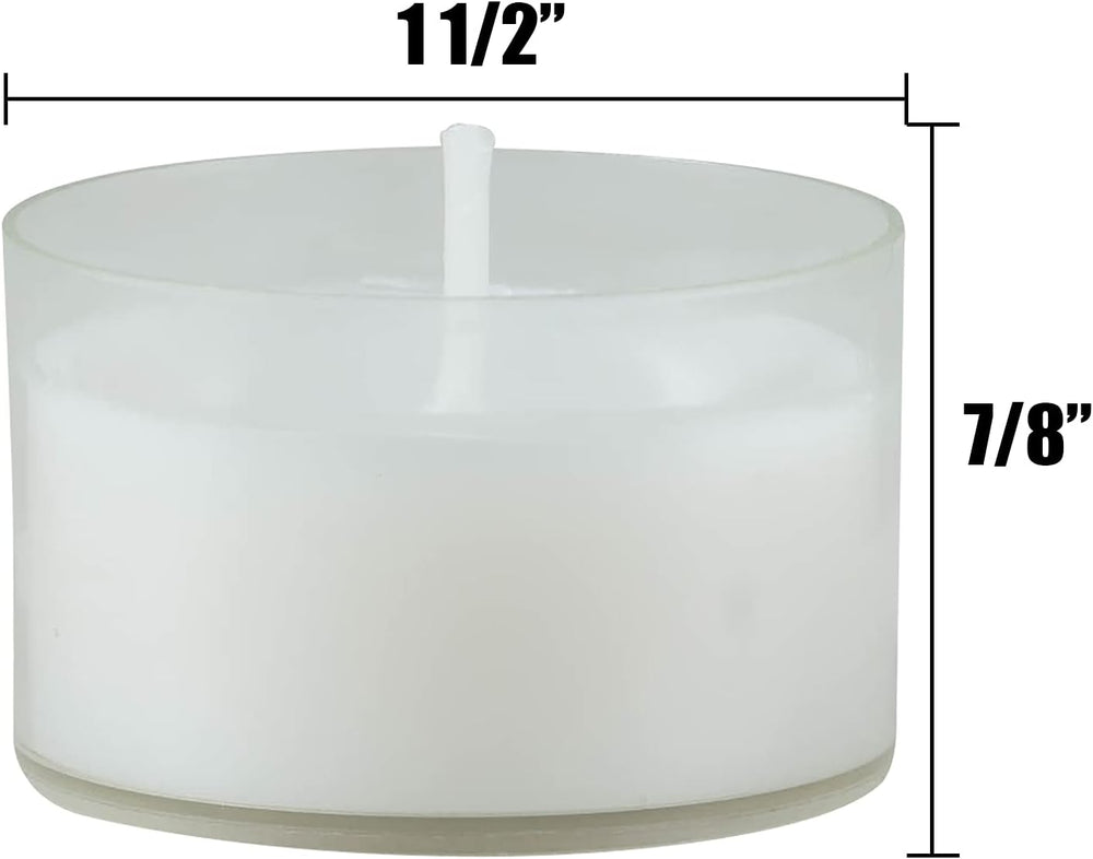 Stonebriar 192 Count White Unscented 6 to 7 Hour Extended Burn Time Clear Cup...