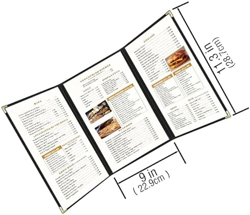goodsmart restaurant menu covers – 25 pack black, side view