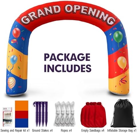 14Ft Grand Opening Inflatable Arch with Built-in Blower, Portable Inflatable Archway Entrance for Store Openings, Events & Celebrations
