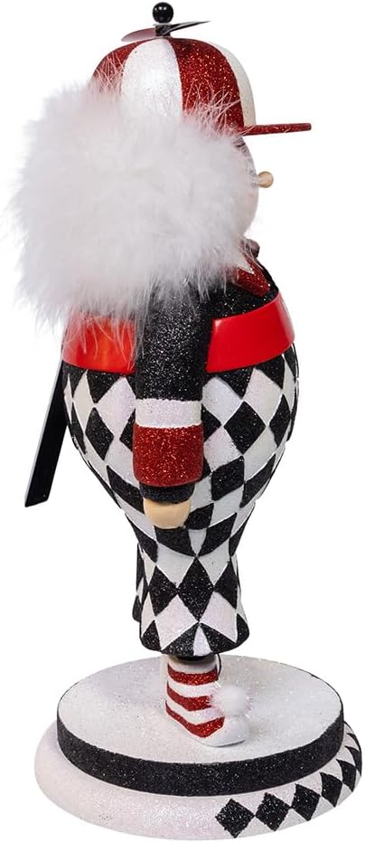 kurt adler 14.5" hollywood nutcrackers™ tweedle dum nutcracker, close-up detail