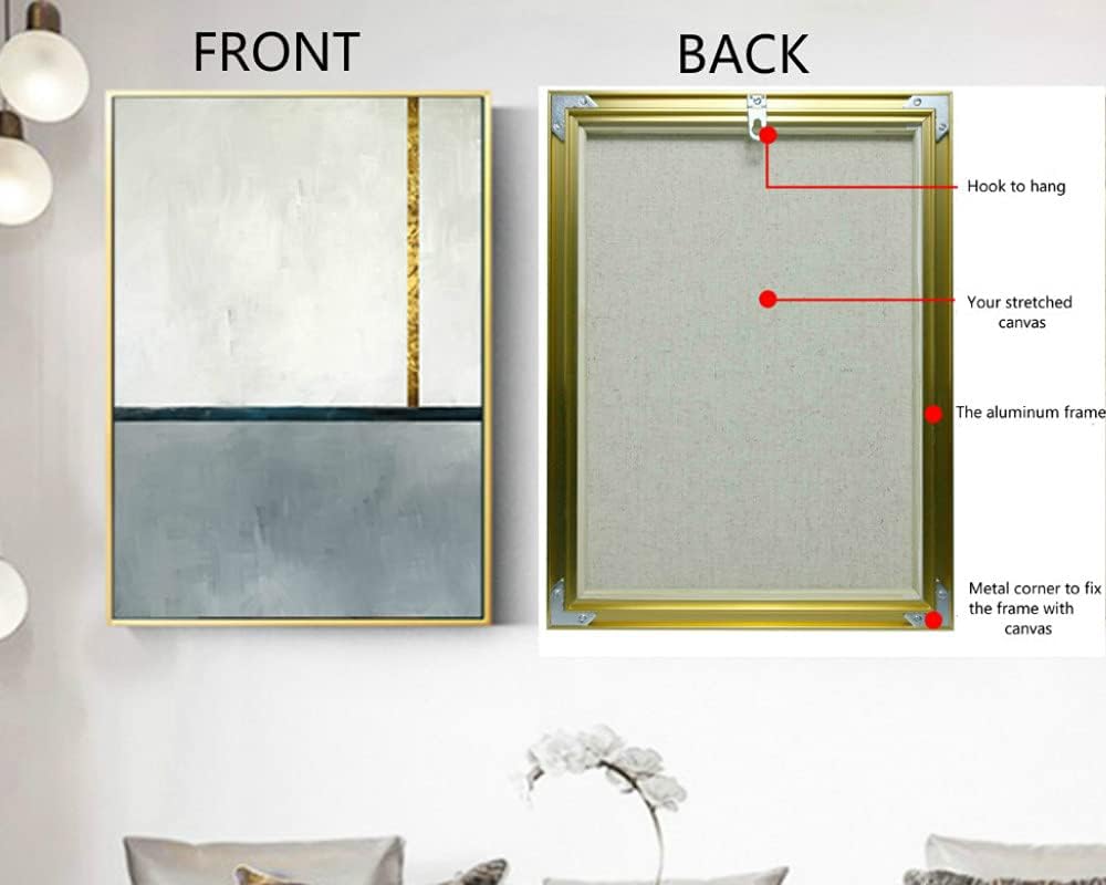 diy 8x10in metal canvas floater frame painting 1.5" showing dimensions