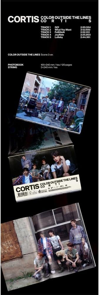 CORTIS [1st EP Album COLOR OUTSIDE THE LINES](Scene 3 Ver.) + 3 Extra Photoca...