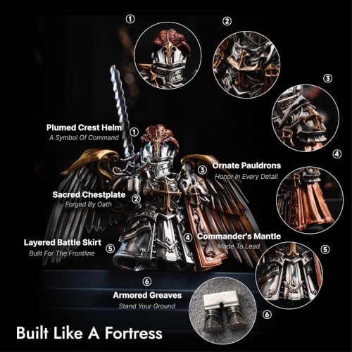 COPPERTIST.WU Crimson Templar Figurine Statue Ornament Craft Collection for Home Living Room Office