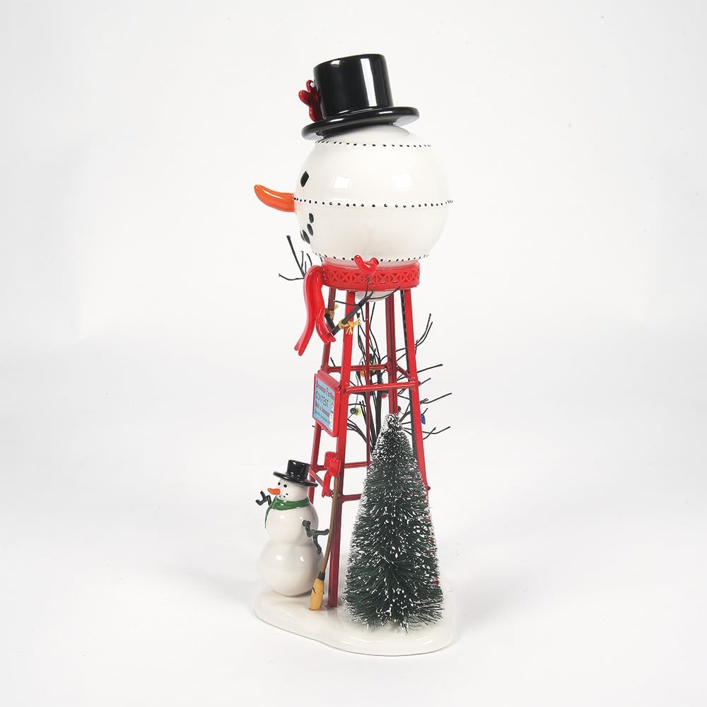 department 56 accessories for villages snowman watertower figurine showing dimensions