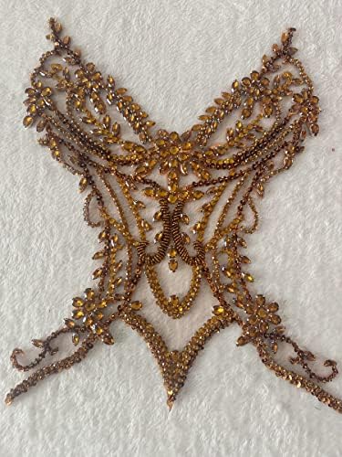 Handmade Rhinestones lace Applique sew on Beads Sequins Trim Patches Accessor...