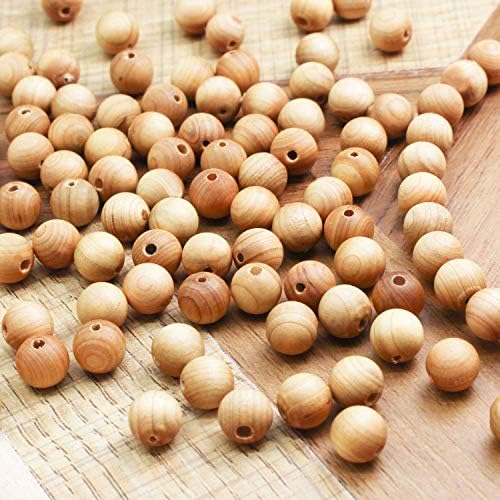 500pcs 8mm Natural Sandalwood Round Beads Gorgeous Craft Handmade Polished Spacer Mala Pray Beads with Elastic Cord for Bracelets DIY Rosary Tasbih Jewelry Making