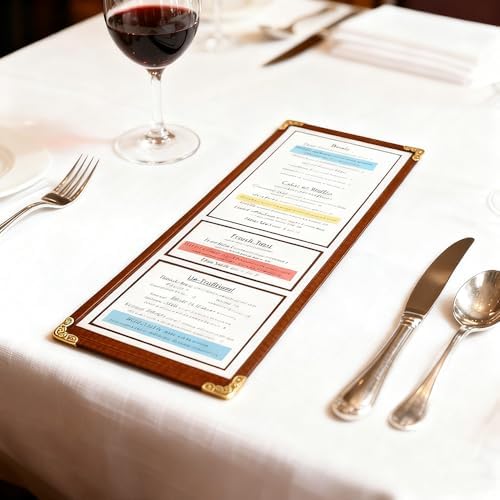 goodsmart restaurant menu covers - 25 pack burgundy, front angle view
