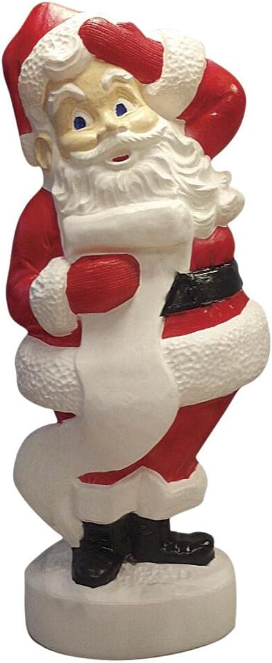 Holiday Home 43" Lighted Blow Mold Vintage Santa Claus Sculpture