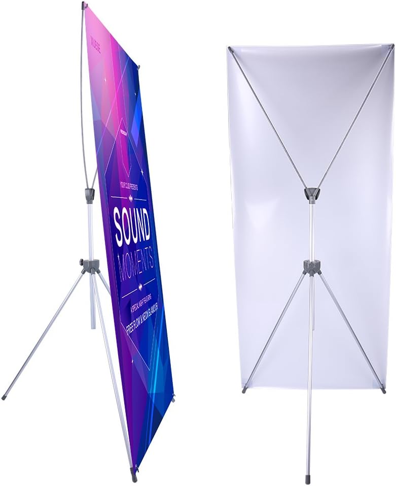 Adjustable X Banner Stand Fits Any Banner Size Width 23" to 32" and...